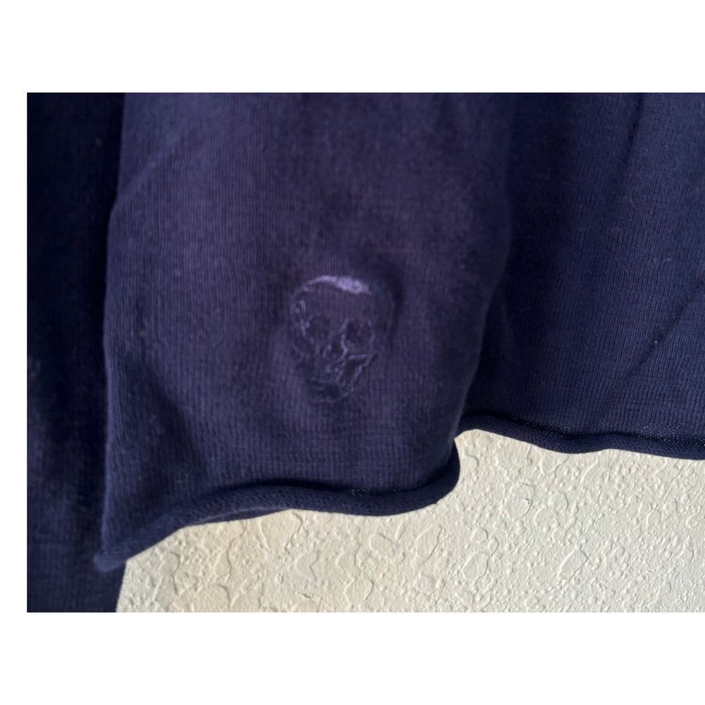 Zadig & Voltaire Crewneck Top Shirt Sweater Blue Imagine Skull Small $250 S1 - Picture 3 of 8